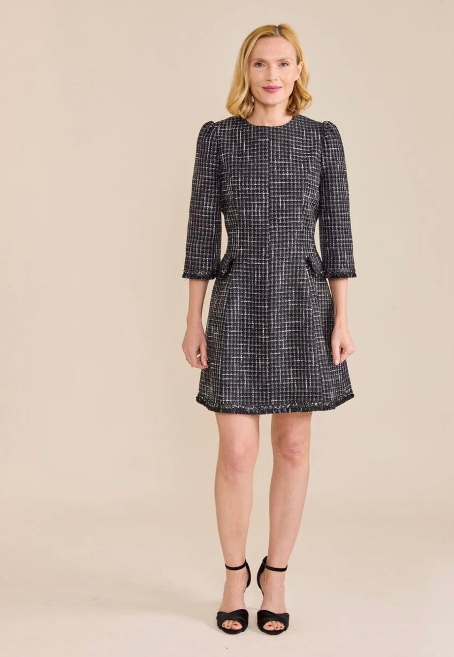 NWT S’Edge Rose Tweed Dress Size L